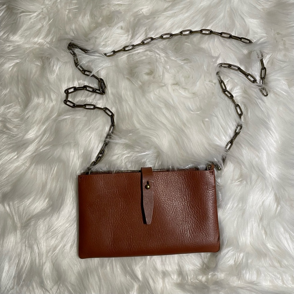 Madewell Tan Leather Crossbody Bag
